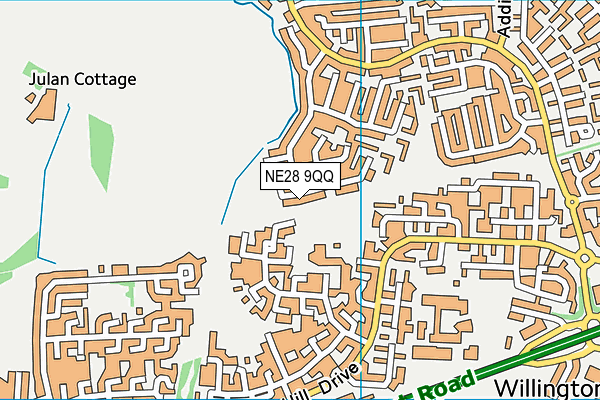 NE28 9QQ map - OS VectorMap District (Ordnance Survey) NE28 9QQ map - OS VectorMap District (Ordnance Survey)
