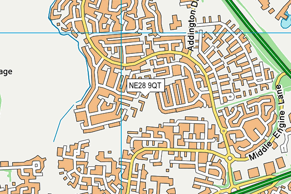 NE28 9QT map - OS VectorMap District (Ordnance Survey) NE28 9QT map - OS VectorMap District (Ordnance Survey)