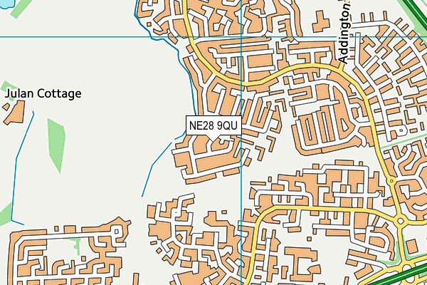 NE28 9QU map - OS VectorMap District (Ordnance Survey)