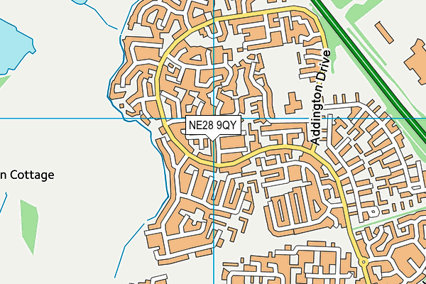 NE28 9QY map - OS VectorMap District (Ordnance Survey) NE28 9QY map - OS VectorMap District (Ordnance Survey)