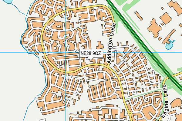NE28 9QZ map - OS VectorMap District (Ordnance Survey) NE28 9QZ map - OS VectorMap District (Ordnance Survey)