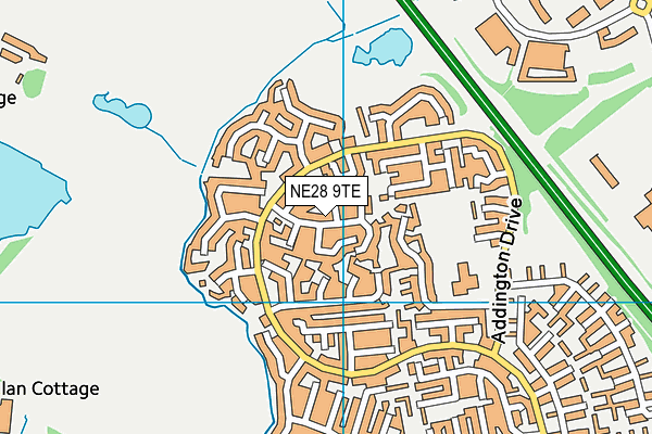 NE28 9TE map - OS VectorMap District (Ordnance Survey) NE28 9TE map - OS VectorMap District (Ordnance Survey)
