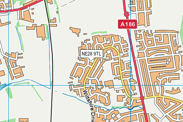 NE28 9TL map - OS VectorMap District (Ordnance Survey) NE28 9TL map - OS VectorMap District (Ordnance Survey)