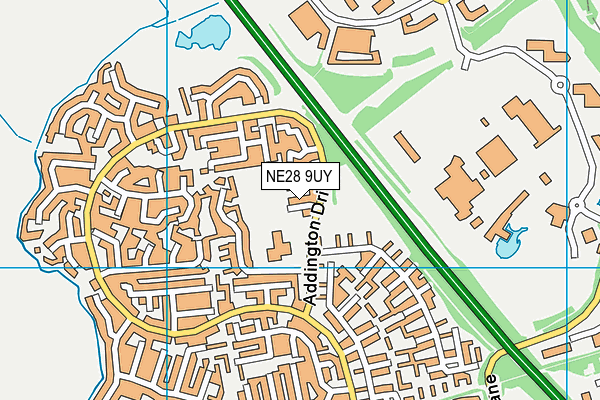 NE28 9UY map - OS VectorMap District (Ordnance Survey) NE28 9UY map - OS VectorMap District (Ordnance Survey)