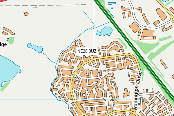 NE28 9UZ map - OS VectorMap District (Ordnance Survey) NE28 9UZ map - OS VectorMap District (Ordnance Survey)