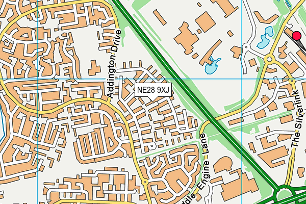 NE28 9XJ map - OS VectorMap District (Ordnance Survey) NE28 9XJ map - OS VectorMap District (Ordnance Survey)