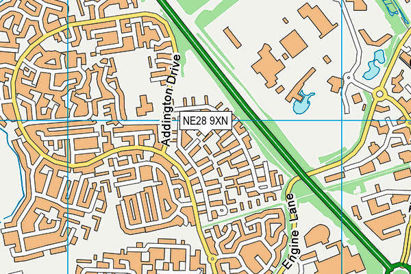 NE28 9XN map - OS VectorMap District (Ordnance Survey) NE28 9XN map - OS VectorMap District (Ordnance Survey)
