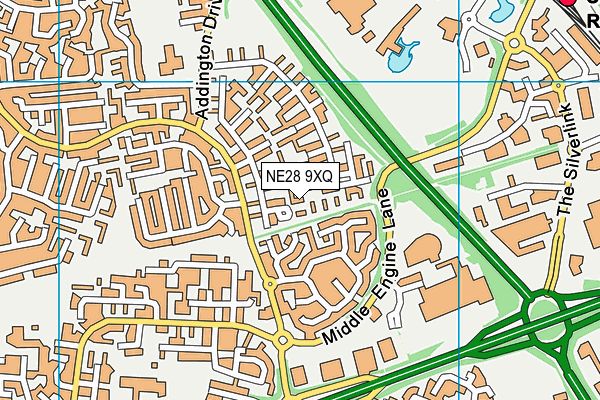 NE28 9XQ map - OS VectorMap District (Ordnance Survey) NE28 9XQ map - OS VectorMap District (Ordnance Survey)