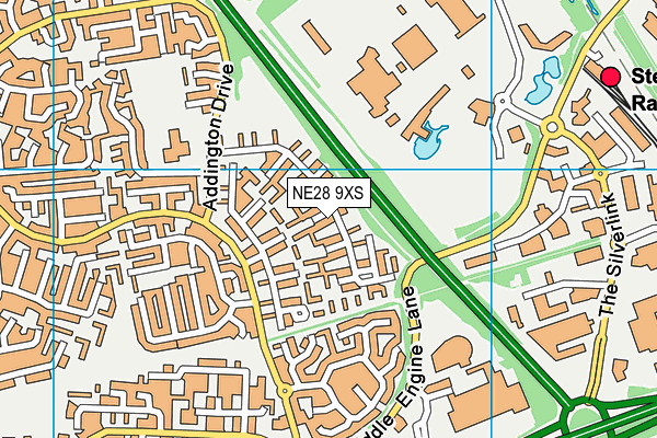 NE28 9XS map - OS VectorMap District (Ordnance Survey) NE28 9XS map - OS VectorMap District (Ordnance Survey)