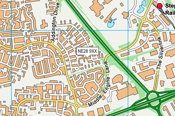 NE28 9XX map - OS VectorMap District (Ordnance Survey) NE28 9XX map - OS VectorMap District (Ordnance Survey)