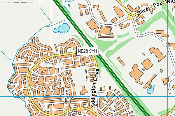 NE28 9YH map - OS VectorMap District (Ordnance Survey) NE28 9YH map - OS VectorMap District (Ordnance Survey)