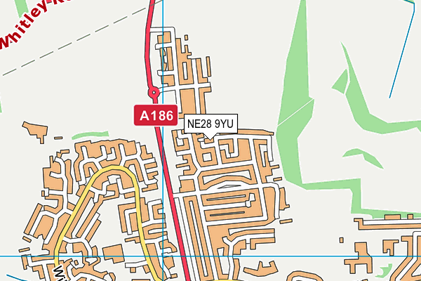NE28 9YU map - OS VectorMap District (Ordnance Survey) NE28 9YU map - OS VectorMap District (Ordnance Survey)