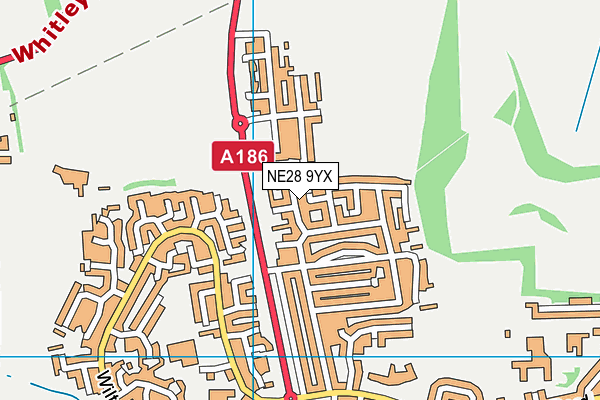 NE28 9YX map - OS VectorMap District (Ordnance Survey) NE28 9YX map - OS VectorMap District (Ordnance Survey)