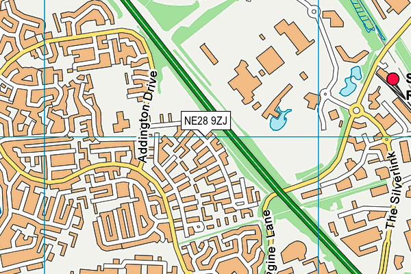 NE28 9ZJ map - OS VectorMap District (Ordnance Survey) NE28 9ZJ map - OS VectorMap District (Ordnance Survey)