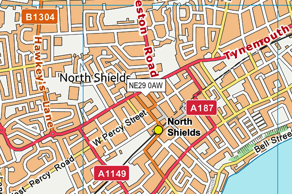 NE29 0AW map - OS VectorMap District (Ordnance Survey) NE29 0AW map - OS VectorMap District (Ordnance Survey)
