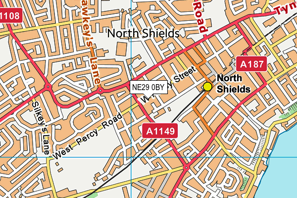 NE29 0BY map - OS VectorMap District (Ordnance Survey)