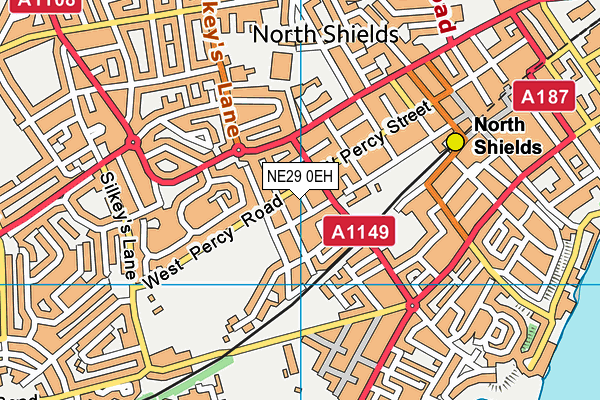NE29 0EH map - OS VectorMap District (Ordnance Survey) NE29 0EH map - OS VectorMap District (Ordnance Survey)