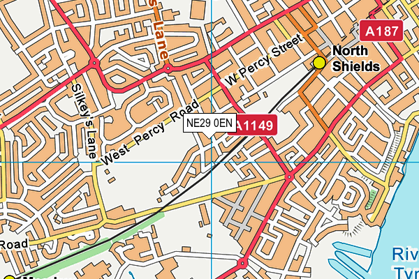 NE29 0EN map - OS VectorMap District (Ordnance Survey) NE29 0EN map - OS VectorMap District (Ordnance Survey)