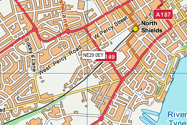 NE29 0EY map - OS VectorMap District (Ordnance Survey) NE29 0EY map - OS VectorMap District (Ordnance Survey)