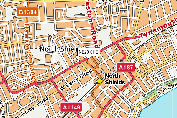 NE29 0HE map - OS VectorMap District (Ordnance Survey) NE29 0HE map - OS VectorMap District (Ordnance Survey)