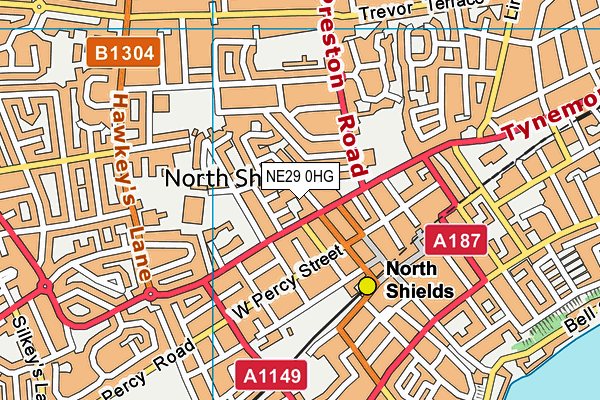 NE29 0HG map - OS VectorMap District (Ordnance Survey) NE29 0HG map - OS VectorMap District (Ordnance Survey)
