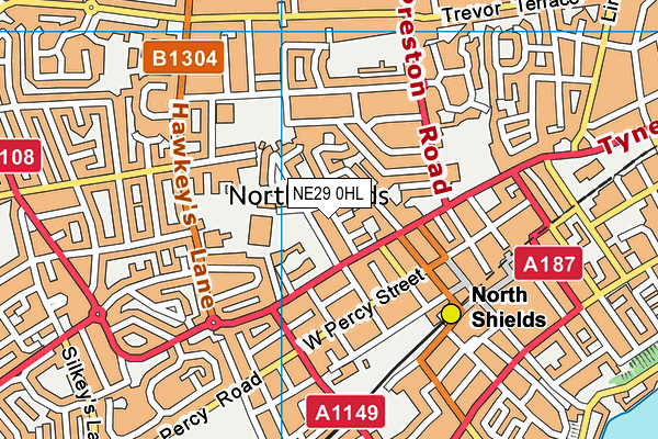 NE29 0HL map - OS VectorMap District (Ordnance Survey) NE29 0HL map - OS VectorMap District (Ordnance Survey)