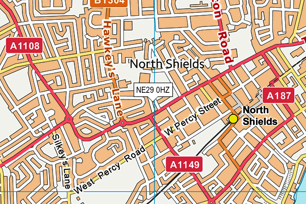 NE29 0HZ map - OS VectorMap District (Ordnance Survey) NE29 0HZ map - OS VectorMap District (Ordnance Survey)