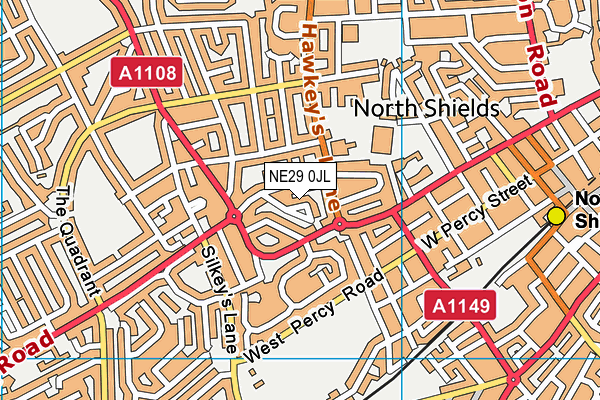 NE29 0JL map - OS VectorMap District (Ordnance Survey) NE29 0JL map - OS VectorMap District (Ordnance Survey)