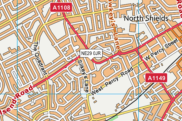 NE29 0JR map - OS VectorMap District (Ordnance Survey) NE29 0JR map - OS VectorMap District (Ordnance Survey)