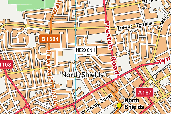 NE29 0NH map - OS VectorMap District (Ordnance Survey) NE29 0NH map - OS VectorMap District (Ordnance Survey)