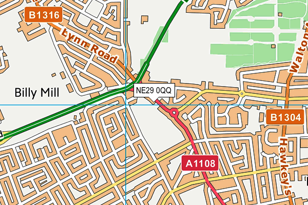 NE29 0QQ map - OS VectorMap District (Ordnance Survey) NE29 0QQ map - OS VectorMap District (Ordnance Survey)