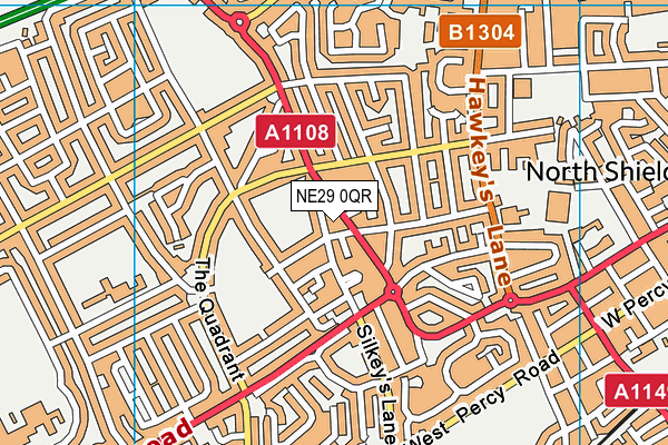 NE29 0QR map - OS VectorMap District (Ordnance Survey) NE29 0QR map - OS VectorMap District (Ordnance Survey)