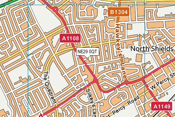 NE29 0QT map - OS VectorMap District (Ordnance Survey) NE29 0QT map - OS VectorMap District (Ordnance Survey)