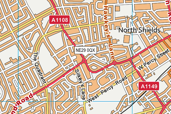 NE29 0QX map - OS VectorMap District (Ordnance Survey) NE29 0QX map - OS VectorMap District (Ordnance Survey)