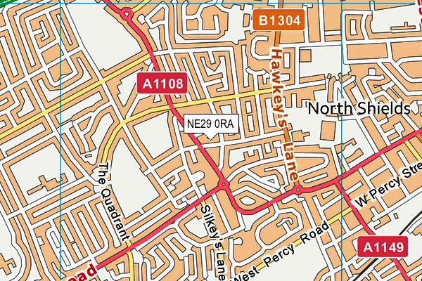 NE29 0RA map - OS VectorMap District (Ordnance Survey) NE29 0RA map - OS VectorMap District (Ordnance Survey)
