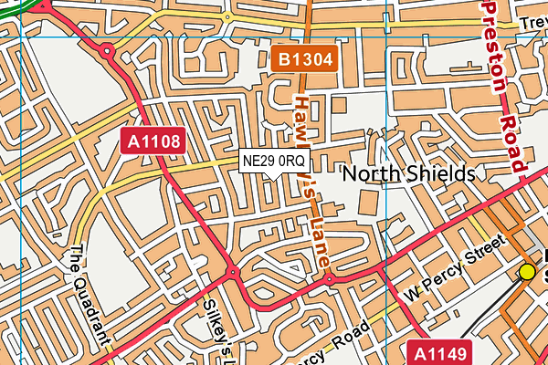 NE29 0RQ map - OS VectorMap District (Ordnance Survey) NE29 0RQ map - OS VectorMap District (Ordnance Survey)