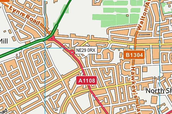 NE29 0RX map - OS VectorMap District (Ordnance Survey) NE29 0RX map - OS VectorMap District (Ordnance Survey)