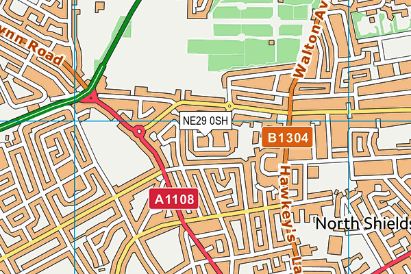 NE29 0SH map - OS VectorMap District (Ordnance Survey) NE29 0SH map - OS VectorMap District (Ordnance Survey)