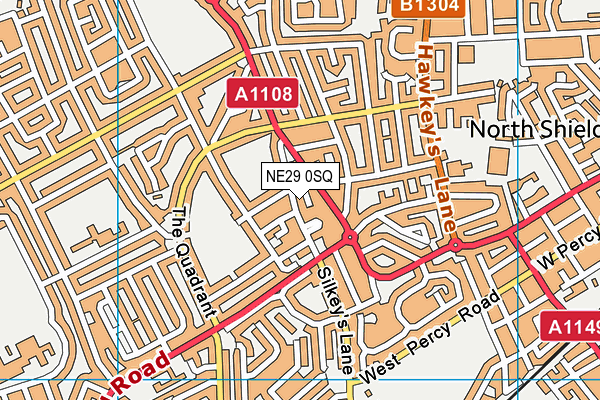 NE29 0SQ map - OS VectorMap District (Ordnance Survey) NE29 0SQ map - OS VectorMap District (Ordnance Survey)
