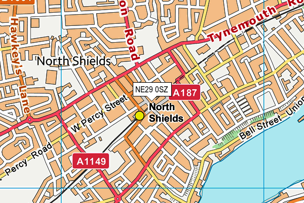 NE29 0SZ map - OS VectorMap District (Ordnance Survey) NE29 0SZ map - OS VectorMap District (Ordnance Survey)