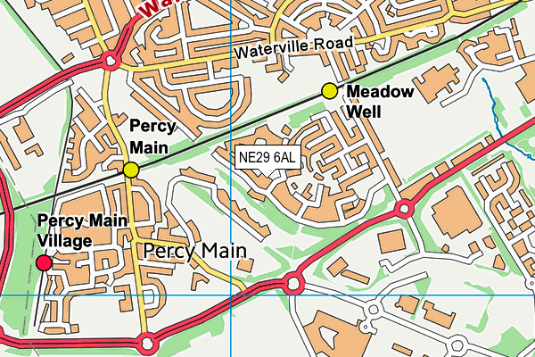 NE29 6AL map - OS VectorMap District (Ordnance Survey) NE29 6AL map - OS VectorMap District (Ordnance Survey)