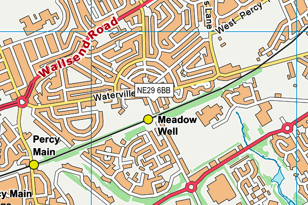 NE29 6BB map - OS VectorMap District (Ordnance Survey) NE29 6BB map - OS VectorMap District (Ordnance Survey)
