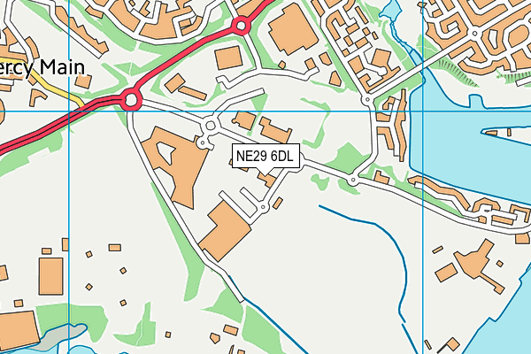 NE29 6DL map - OS VectorMap District (Ordnance Survey) NE29 6DL map - OS VectorMap District (Ordnance Survey)