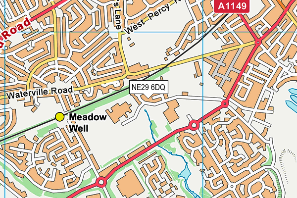 NE29 6DQ map - OS VectorMap District (Ordnance Survey) NE29 6DQ map - OS VectorMap District (Ordnance Survey)