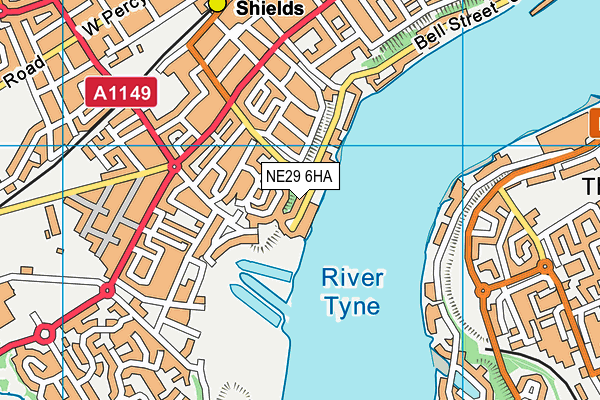 NE29 6HA map - OS VectorMap District (Ordnance Survey)