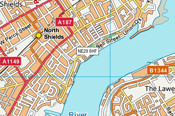 NE29 6HF map - OS VectorMap District (Ordnance Survey) NE29 6HF map - OS VectorMap District (Ordnance Survey)