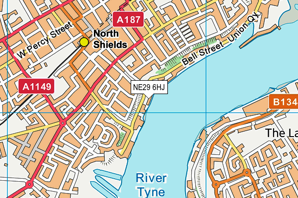 NE29 6HJ map - OS VectorMap District (Ordnance Survey) NE29 6HJ map - OS VectorMap District (Ordnance Survey)