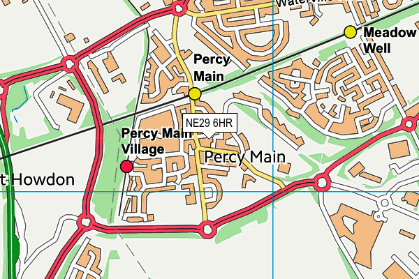 NE29 6HR map - OS VectorMap District (Ordnance Survey) NE29 6HR map - OS VectorMap District (Ordnance Survey)