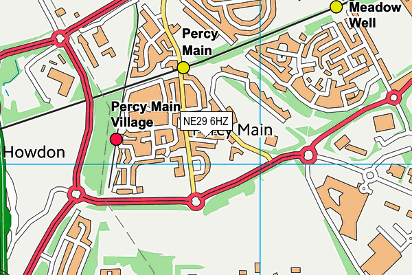 NE29 6HZ map - OS VectorMap District (Ordnance Survey) NE29 6HZ map - OS VectorMap District (Ordnance Survey)