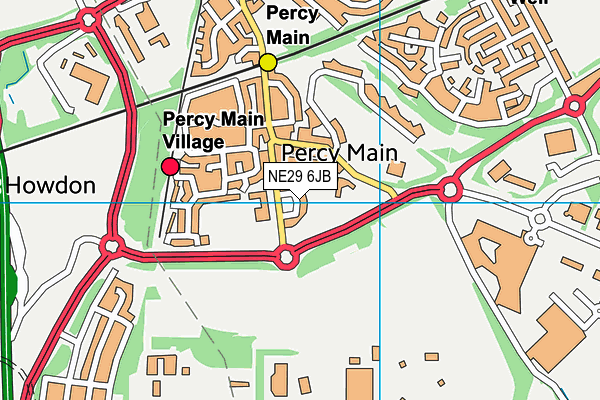 NE29 6JB map - OS VectorMap District (Ordnance Survey) NE29 6JB map - OS VectorMap District (Ordnance Survey)